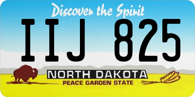ND license plate IIJ825