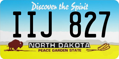 ND license plate IIJ827