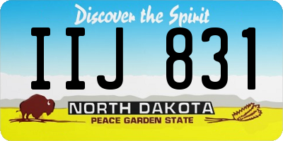 ND license plate IIJ831