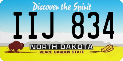 ND license plate IIJ834