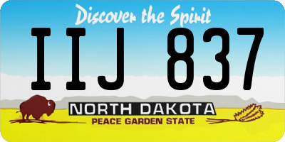 ND license plate IIJ837