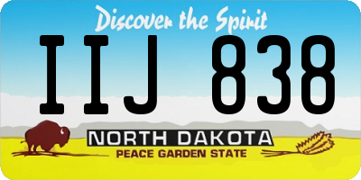 ND license plate IIJ838