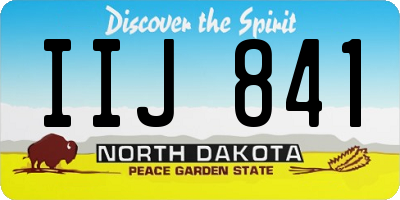 ND license plate IIJ841