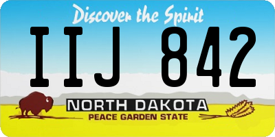 ND license plate IIJ842