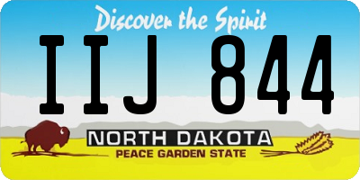ND license plate IIJ844