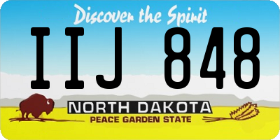 ND license plate IIJ848