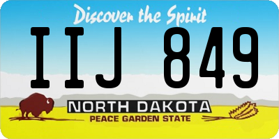 ND license plate IIJ849