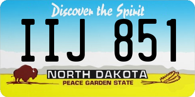 ND license plate IIJ851