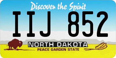 ND license plate IIJ852