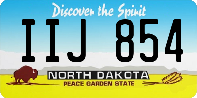 ND license plate IIJ854