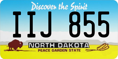 ND license plate IIJ855