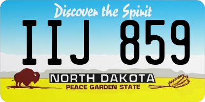 ND license plate IIJ859