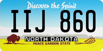 ND license plate IIJ860