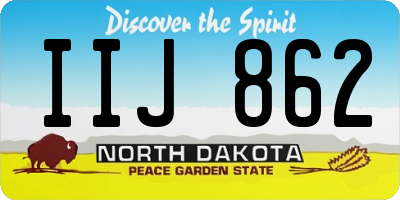 ND license plate IIJ862