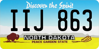 ND license plate IIJ863