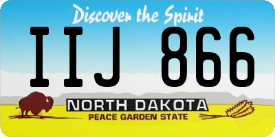 ND license plate IIJ866