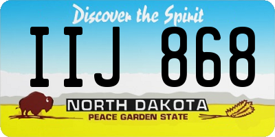 ND license plate IIJ868