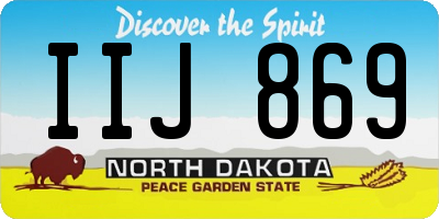 ND license plate IIJ869