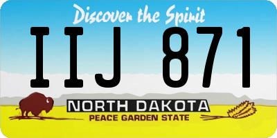 ND license plate IIJ871