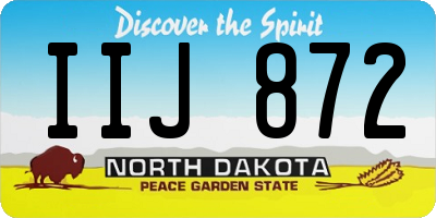 ND license plate IIJ872