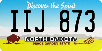 ND license plate IIJ873