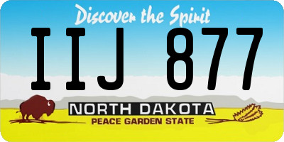 ND license plate IIJ877