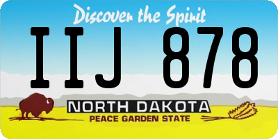 ND license plate IIJ878