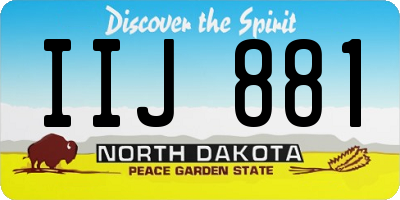 ND license plate IIJ881