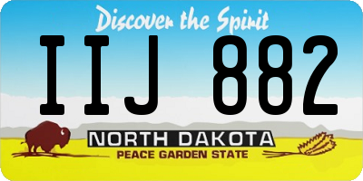 ND license plate IIJ882