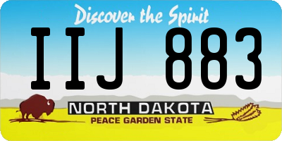 ND license plate IIJ883