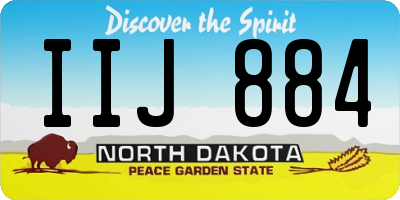 ND license plate IIJ884
