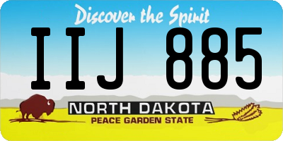 ND license plate IIJ885