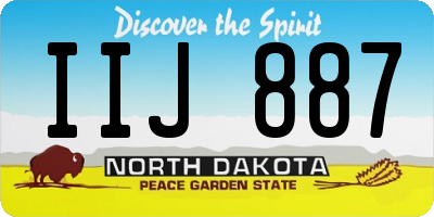 ND license plate IIJ887