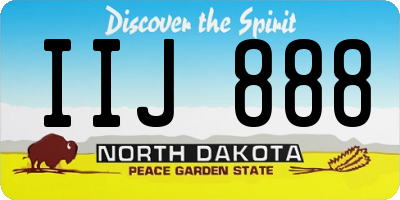 ND license plate IIJ888
