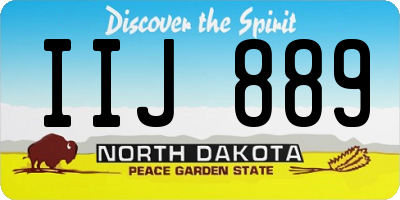 ND license plate IIJ889