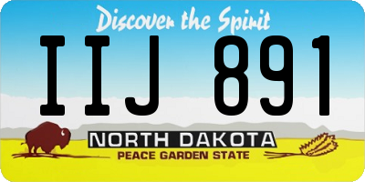 ND license plate IIJ891