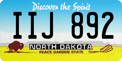 ND license plate IIJ892