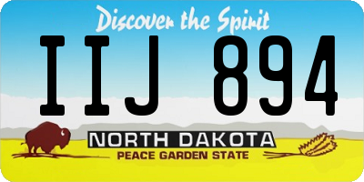 ND license plate IIJ894