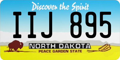 ND license plate IIJ895