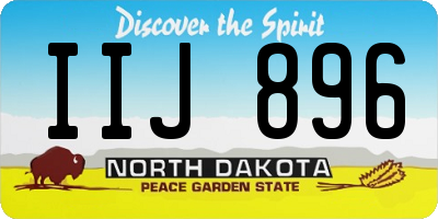 ND license plate IIJ896
