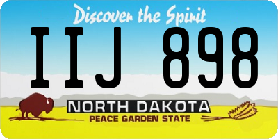 ND license plate IIJ898