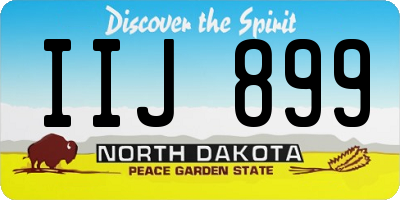 ND license plate IIJ899