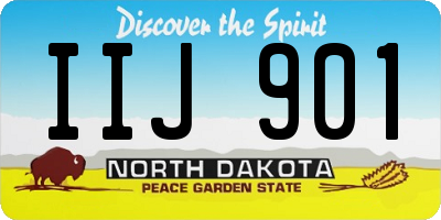 ND license plate IIJ901