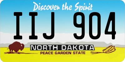 ND license plate IIJ904