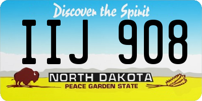 ND license plate IIJ908