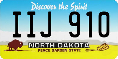 ND license plate IIJ910