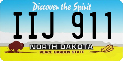 ND license plate IIJ911