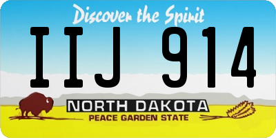 ND license plate IIJ914