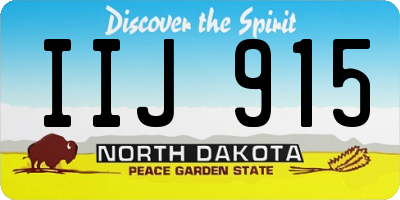 ND license plate IIJ915