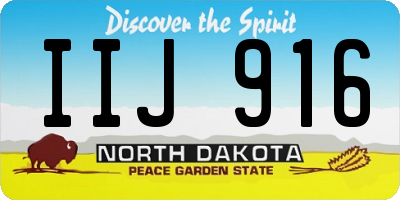 ND license plate IIJ916